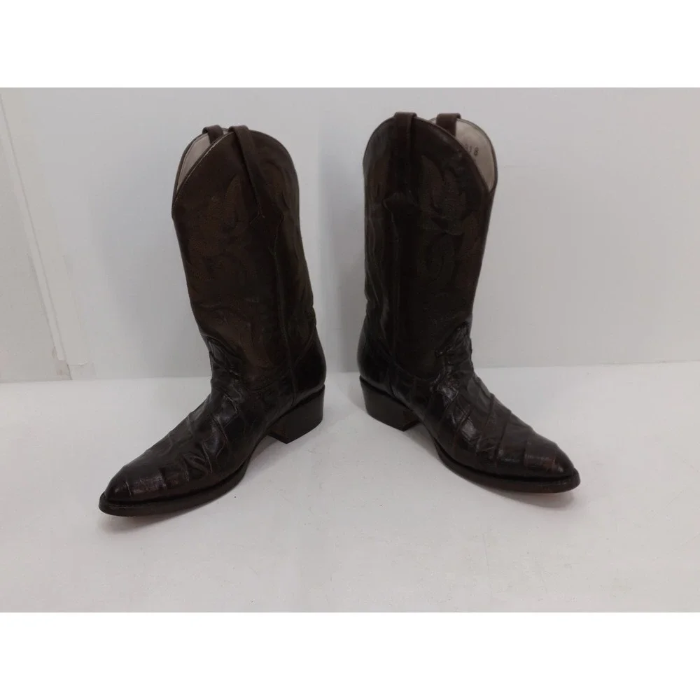 El Buitre Alligator Collection Cowboy Boots Western Vaquero Men's Size 9 USA - Picture 5 of 11